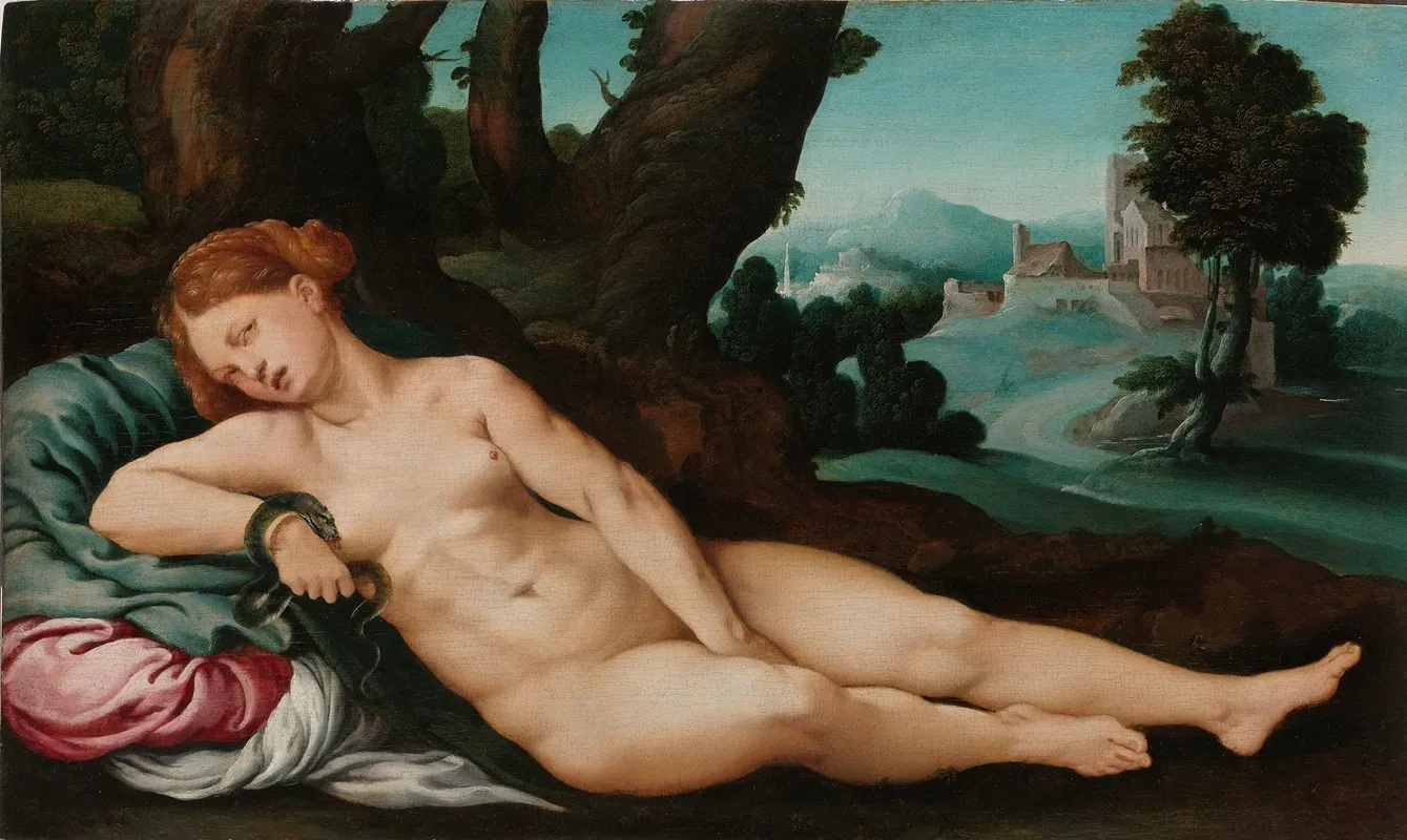The Dying Cleopatra by Jan van Scorel - Canvas Print