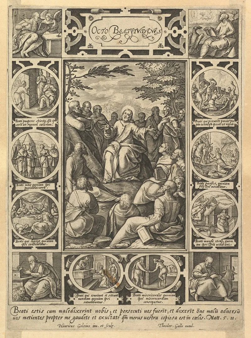 The Eight Beatitudes by Hendrick Goltzius - Canvas Print