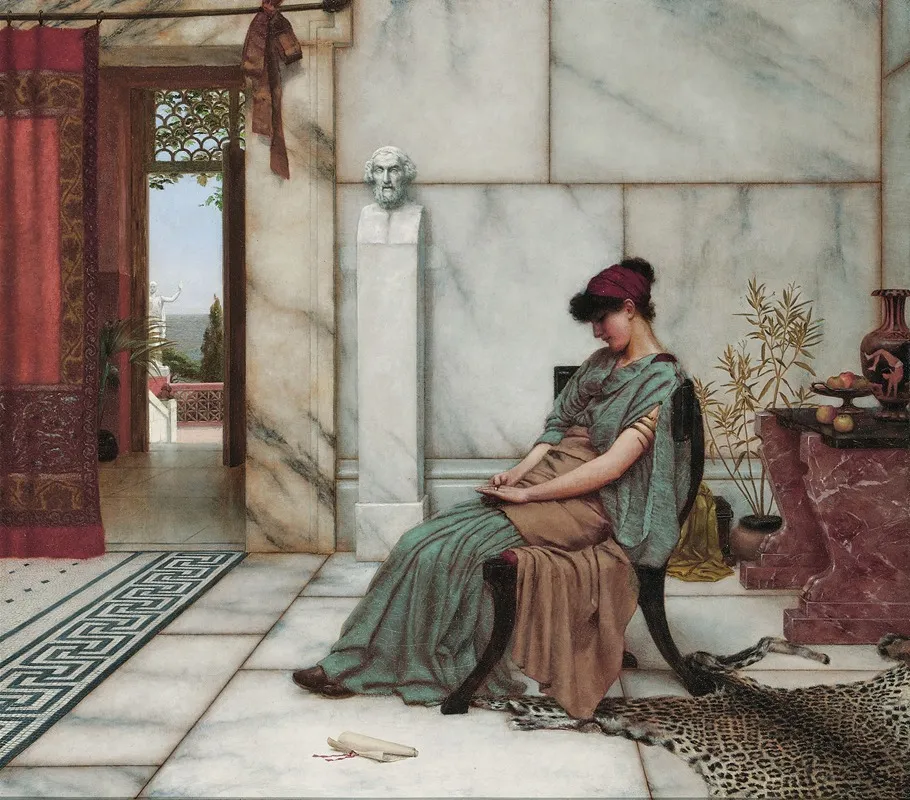 The Engagement Ring 3 by John William Godward - Canvas Print