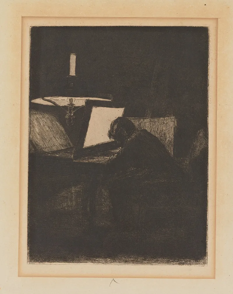 The Engraver by François Bonvin - Canvas Print