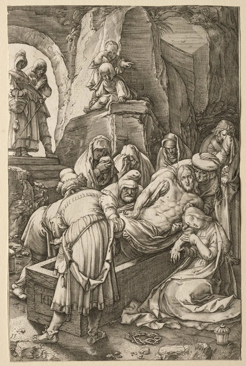 The Entombment 35 by Hendrick Goltzius - Canvas Print