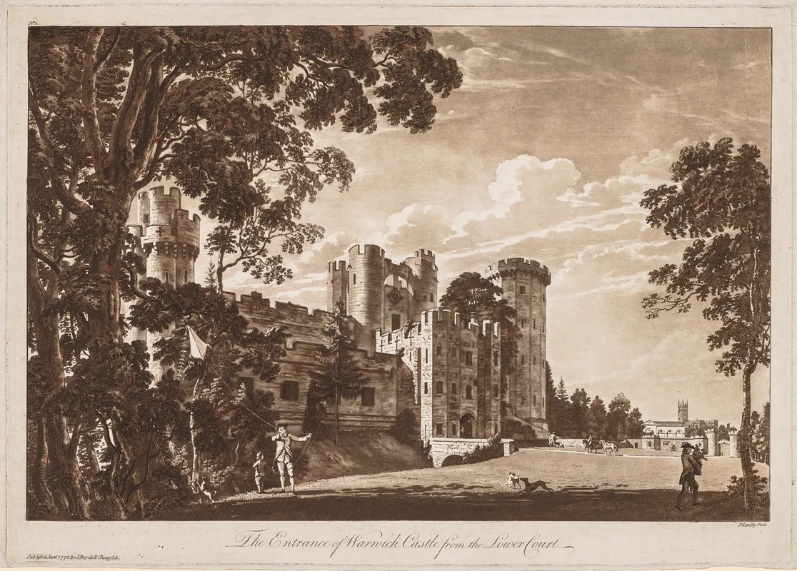 The Entrance Of Warwick Castle From The Lower Court