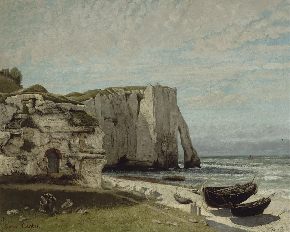 The Etretat Cliffs After The Storm by Gustave Courbet - Canvas Print