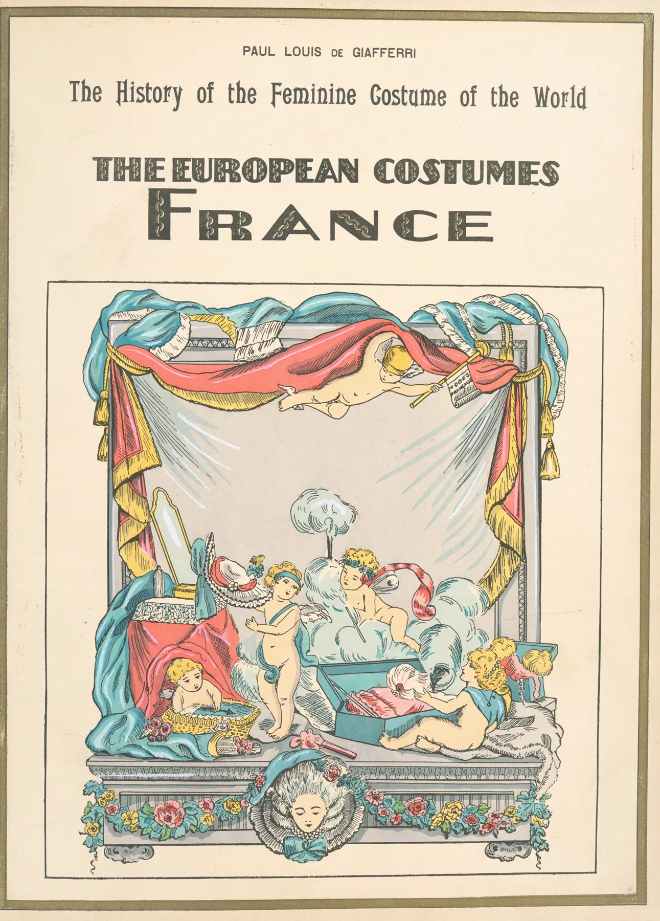 The European Costumes France by Paul Louis de Giafferri - Canvas Print
