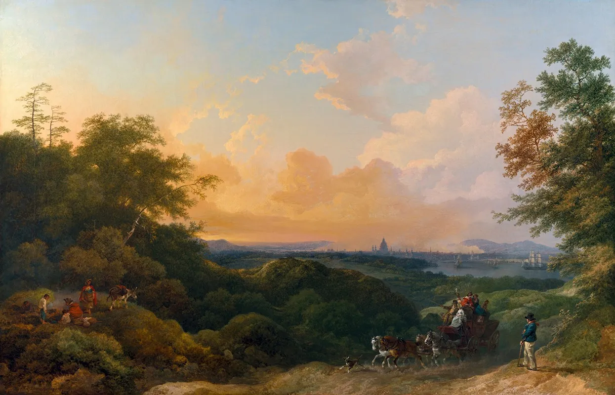 The Evening Coach London In The Distance