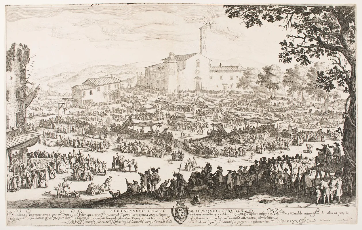 The Fair At Limpruneta by Jacques Callot - Canvas Print