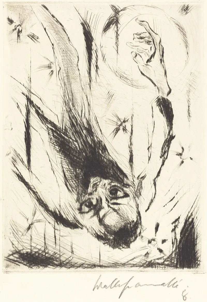 The Fall Into Infinity by Walter Gramatté - Canvas Print