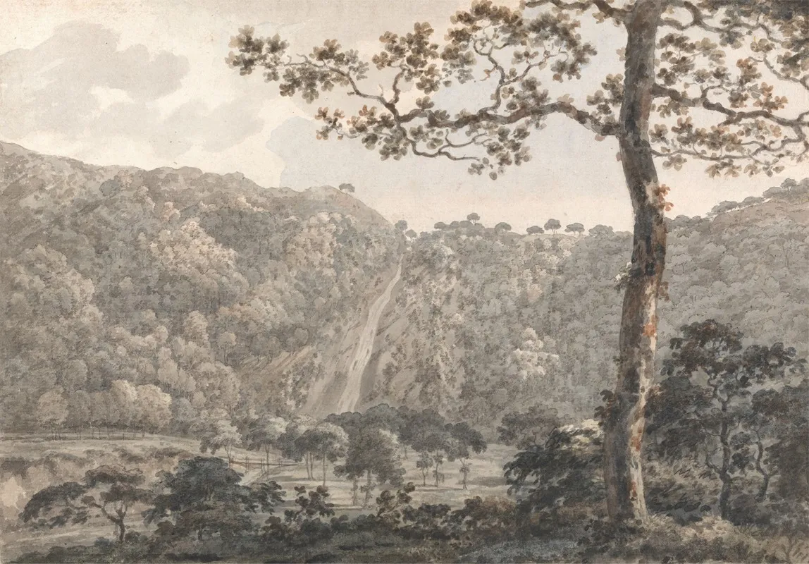 The Falls At Powerscourt Co Wicklow Ireland by William Pars - Canvas Print