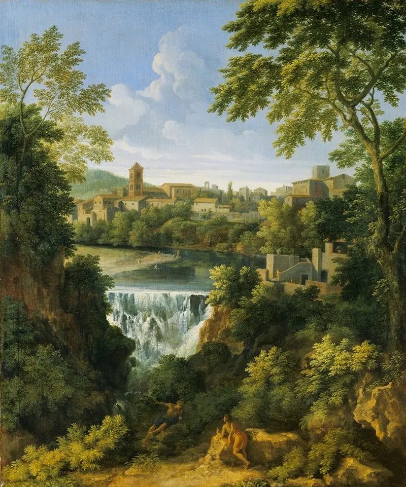 The Falls At Tivoli by Gaspard Dughet - Canvas Print