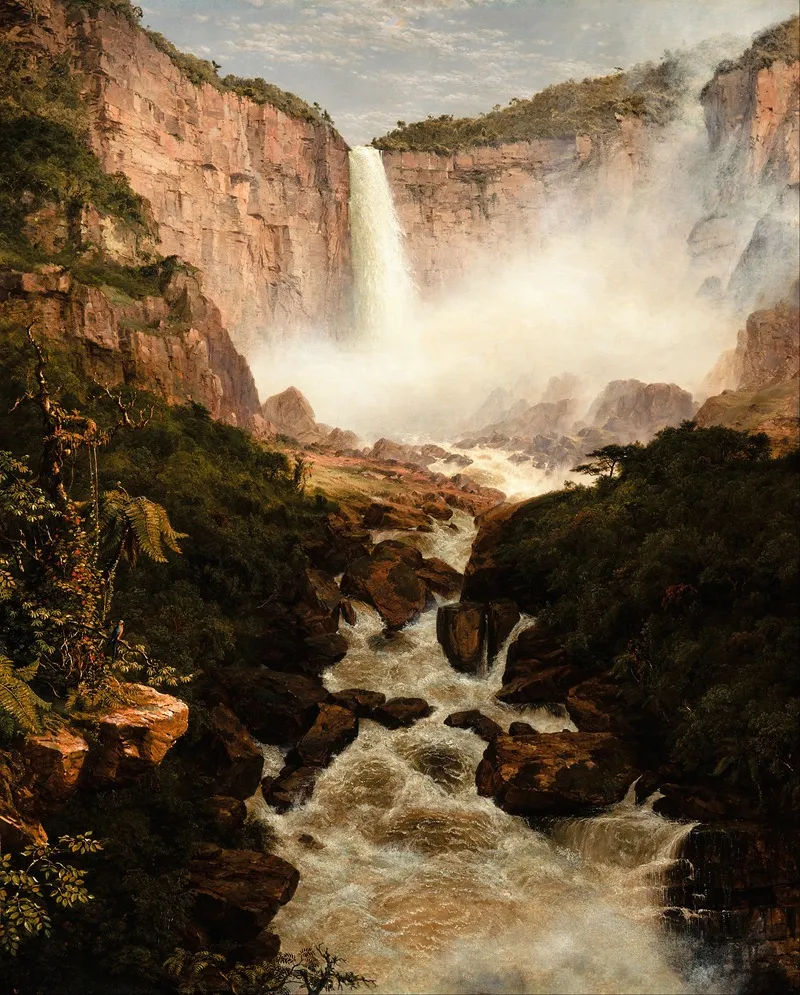 The Falls Of The Tequendama Near Bogota New Granada