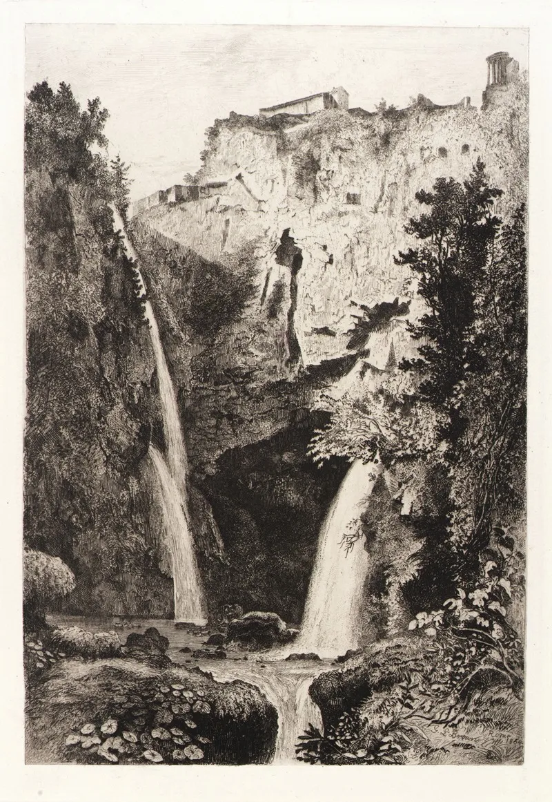 The Falls Of Tivoli by George Loring Brown - Canvas Print
