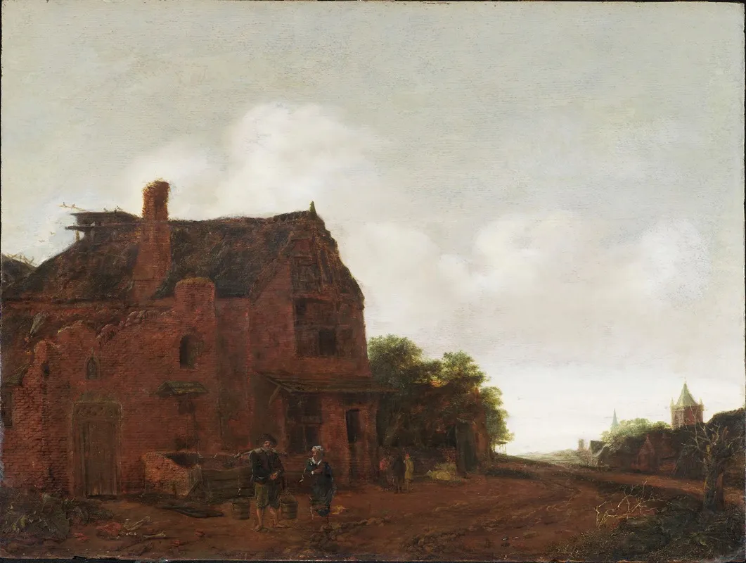 The Farm Well by Emanuel Murant - Canvas Print
