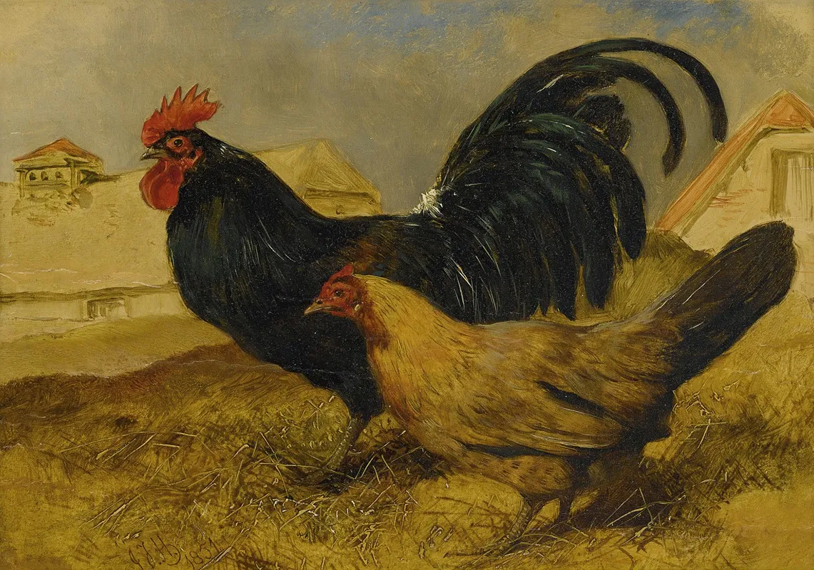 The Farm Yarders by John Frederick Herring Snr. - Canvas Print