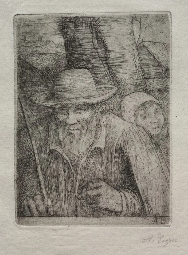 The Farmer by Alphonse Legros - Canvas Print