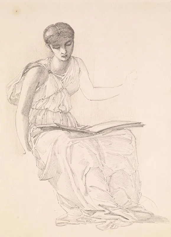 The Fates Study Of Drapery For Figure Of Clotho