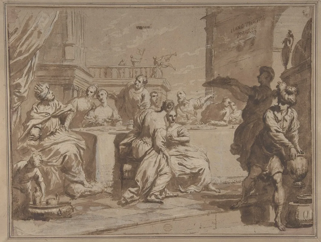 The Feast Of Belshazzar 2 by Antonio Gionima - Canvas Print