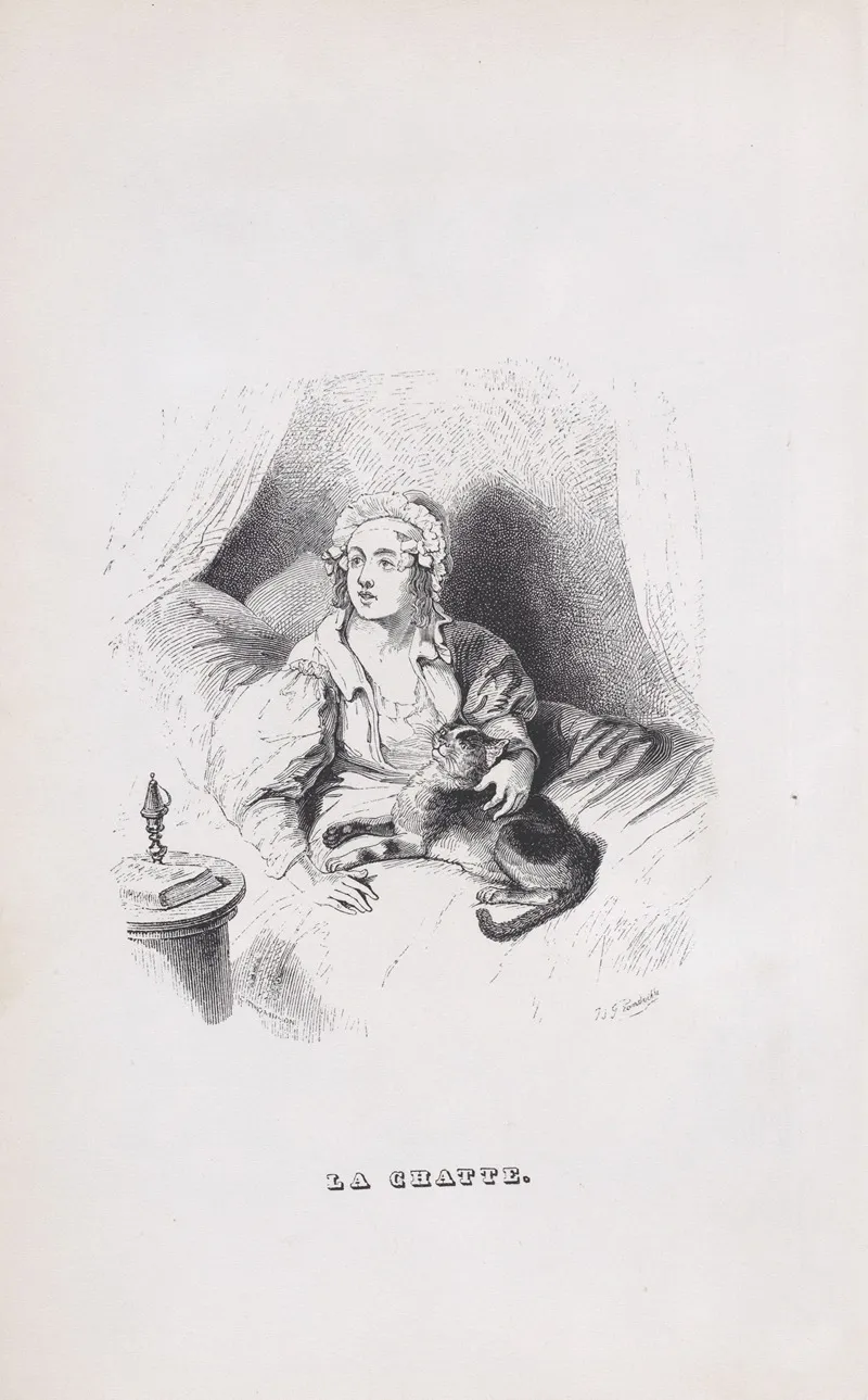 The Female Cat by J. J. Grandville - Canvas Print