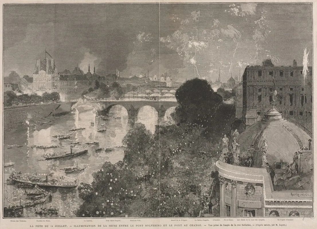 The Festival Of 14 July Illumination Of The Place Of The Republic After H Scott