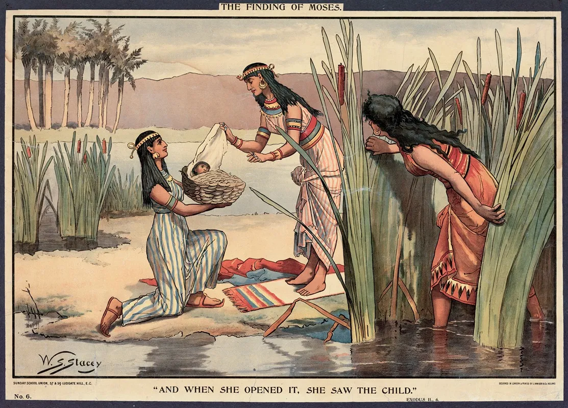 The Finding Of Moses 32 by Walter Sidney Stacey - Canvas Print