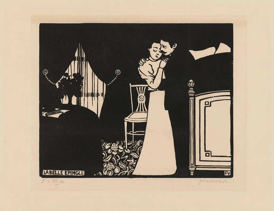 The Fine Pin La Belle Epingle by Félix Vallotton - Canvas Print