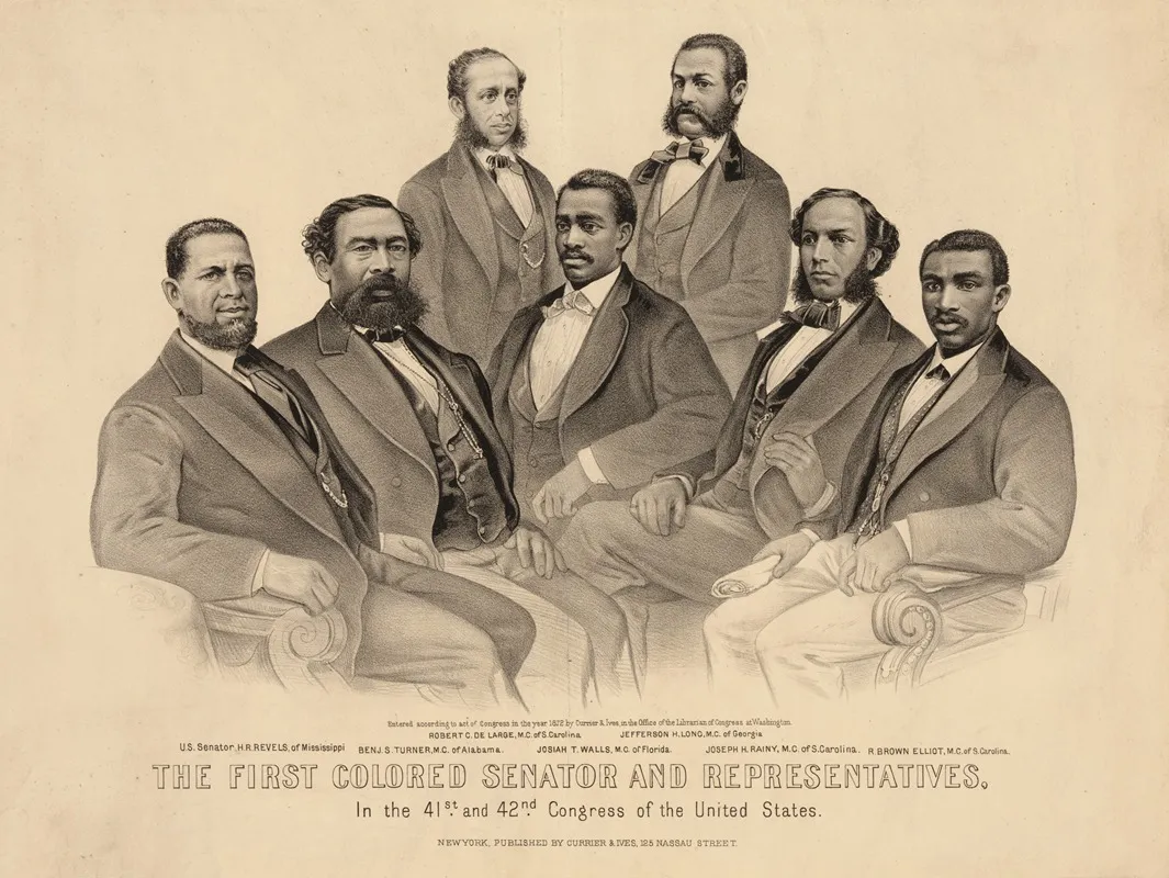 The First Colored Senator And Representatives In The 41st And 42nd Congress Of The United States