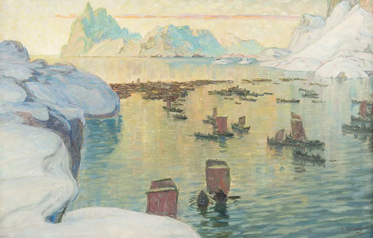The Fishing Fleet Going Out Study From North Norway