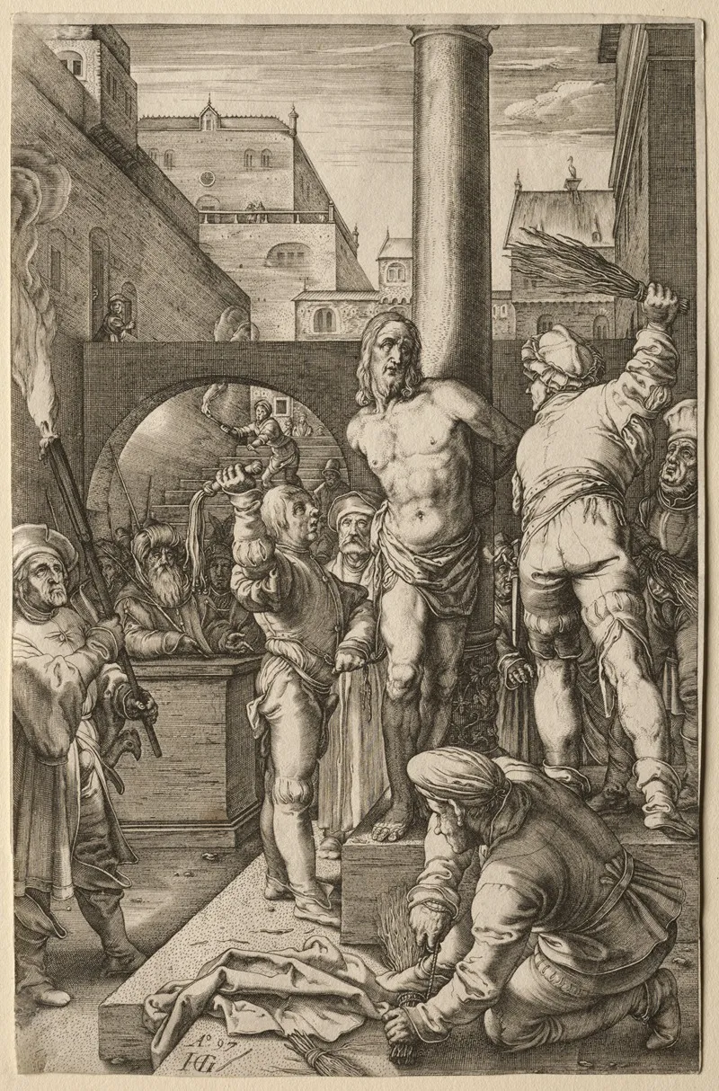 The Flagellation 18 by Hendrick Goltzius - Canvas Print