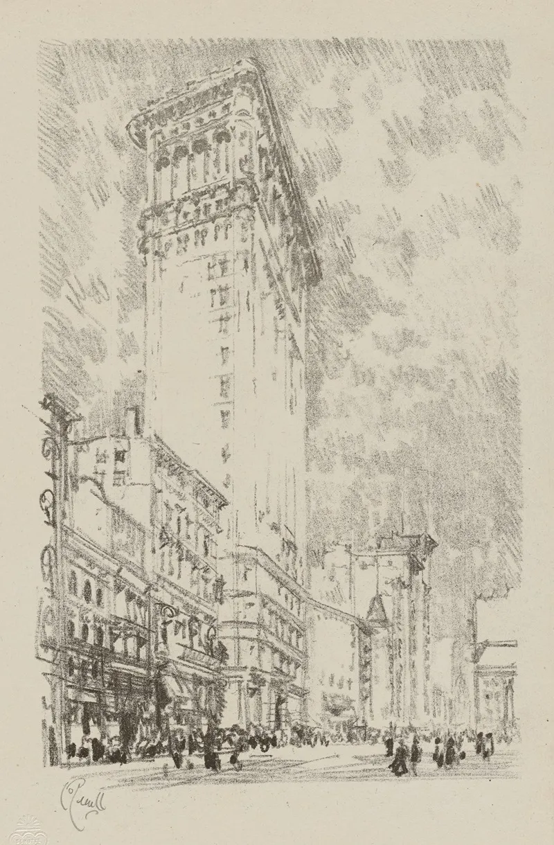 The Flat Iron by Joseph Pennell - Canvas Print