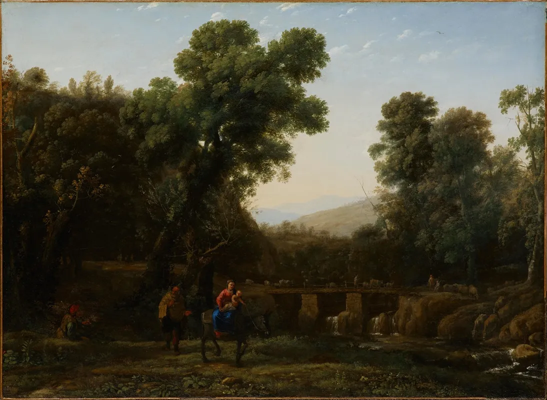 The Flight Into Egypt 16 by Claude Lorrain - Canvas Print
