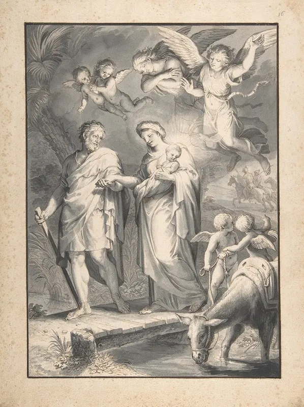 The Flight Into Egypt 31 by Jacques Stella - Canvas Print