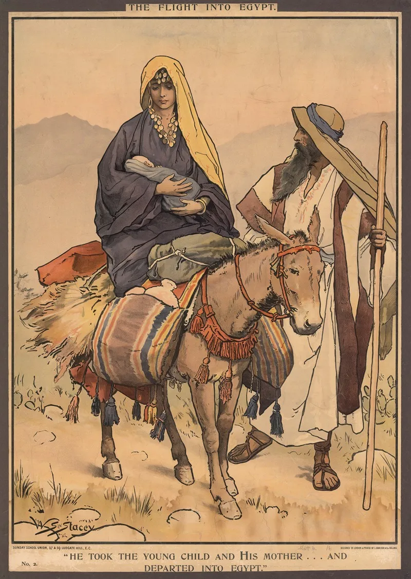 The Flight Into Egypt 54 by Walter Sidney Stacey - Canvas Print