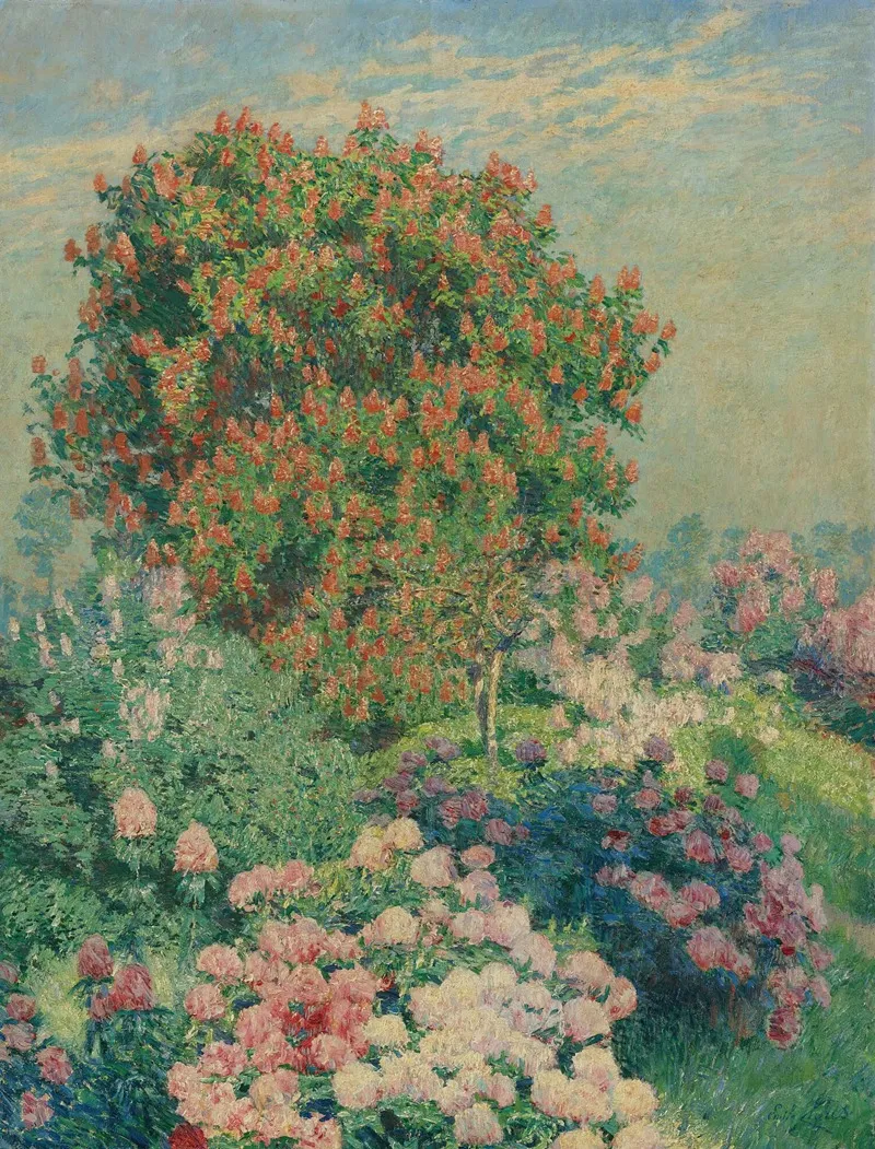 The Flower Garden In May by Emile Claus - Canvas Print
