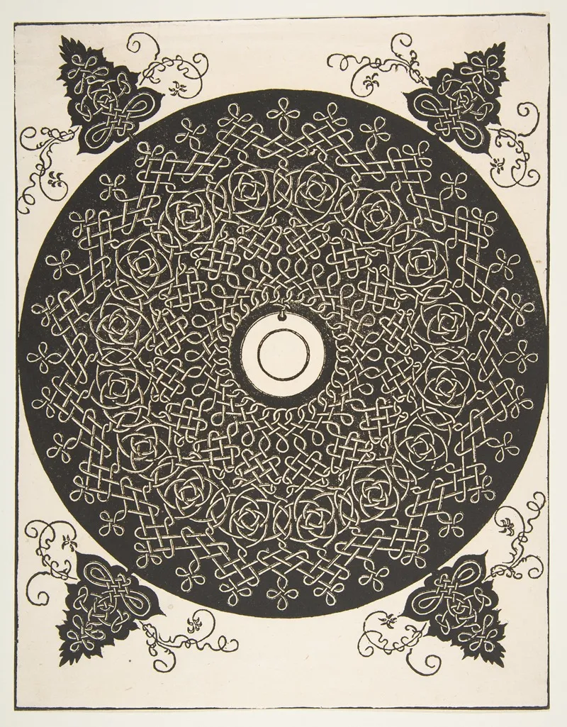 The Fourth Knot Interlaced Roundel With A Round Medallion In Its Center
