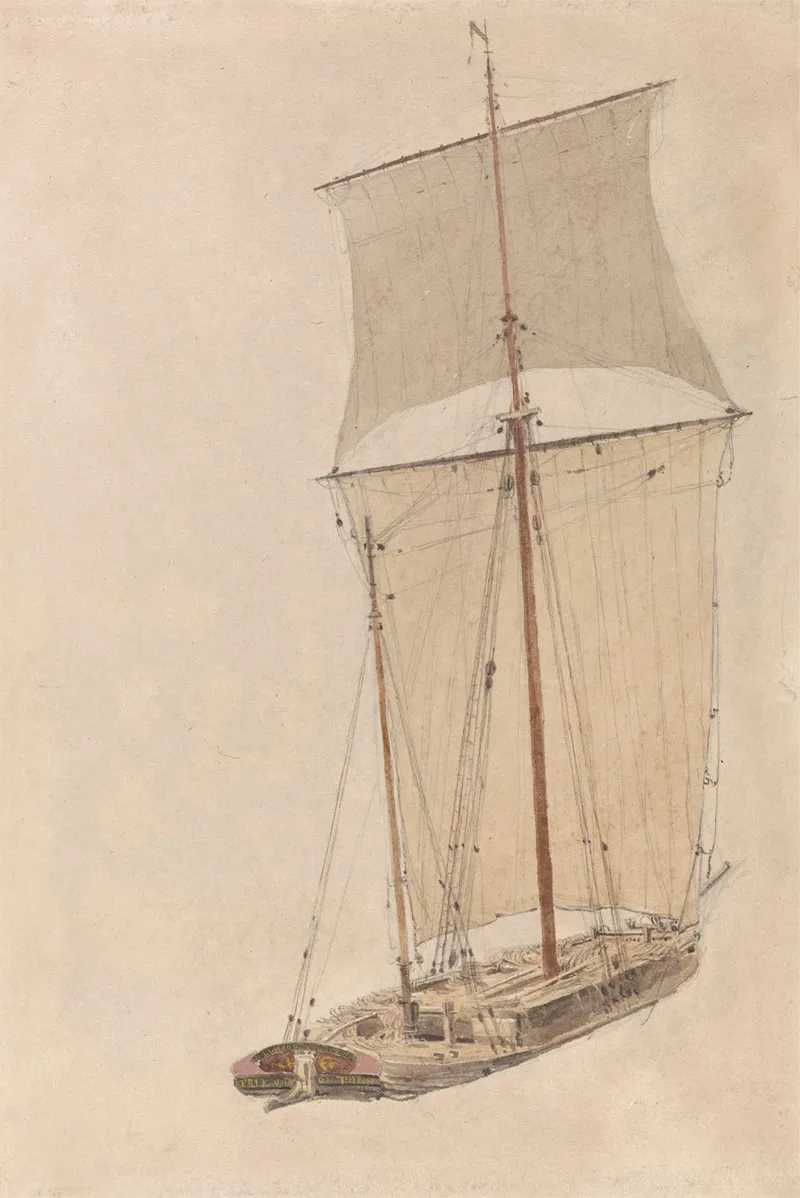 The Friend Sailing Vessel At Upton On Severn by William Turner of Oxford - Canvas Print