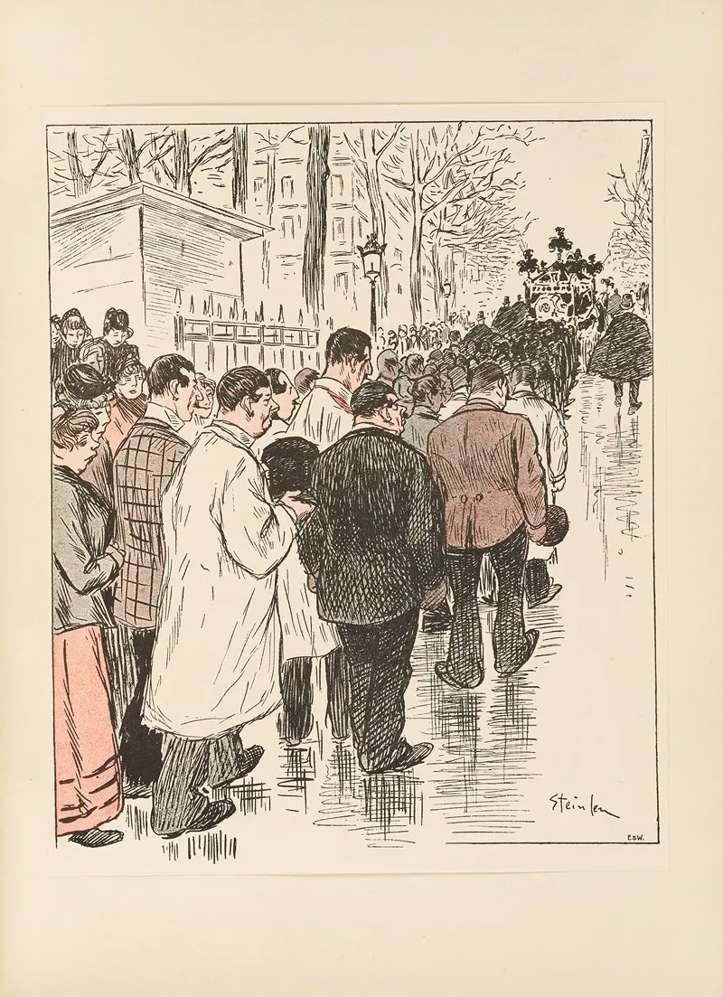 The Funeral by Théophile Alexandre Steinlen - Canvas Print