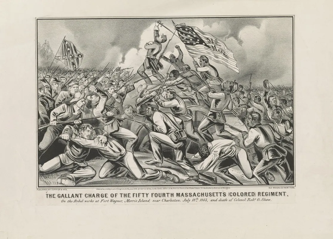 The Gallant Charge Of The Fifty Fourth Massachusetts Colored Regiment