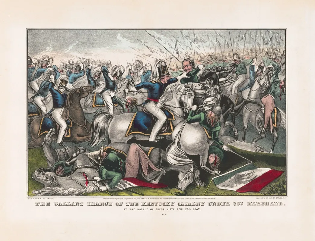 The Gallant Charge Of The Kentucky Cavalry Under Col Marshall At The Battle Of Buena Vista Febr 23d 1847