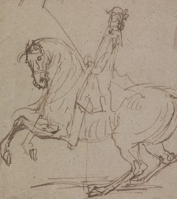 The Gallop With Left Legengraved As Plate 15 In Twenty Five Actions Of The Manage Horse by John Vanderbank - Canvas Print