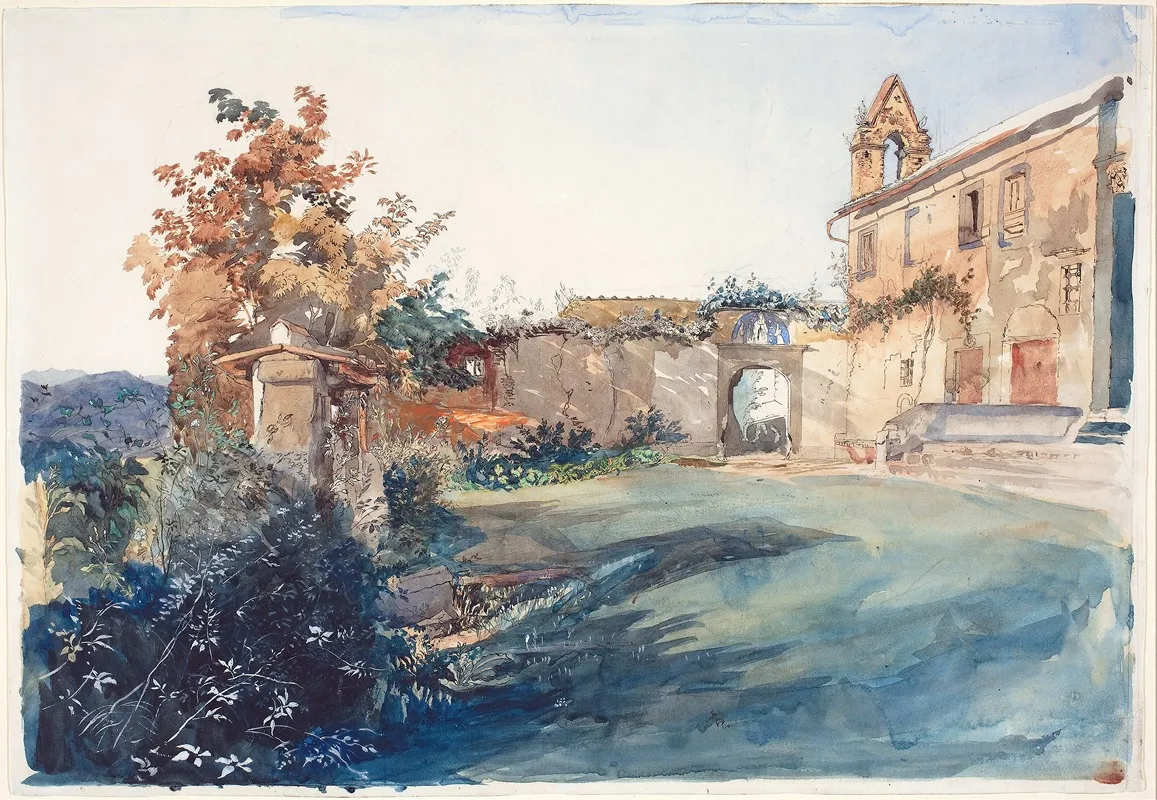 The Garden Of San Miniato Near Florence by John Ruskin - Canvas Print
