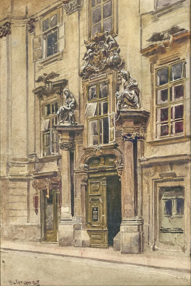 The Gate Of The Old Town Hall In Wipplingerstrase In Vienna by Ernst Graner - Canvas Print