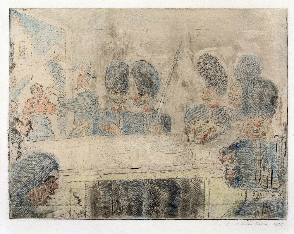 The Gendarmes by James Ensor - Canvas Print