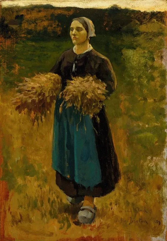 The Gleaner 3 by Jules Breton - Canvas Print