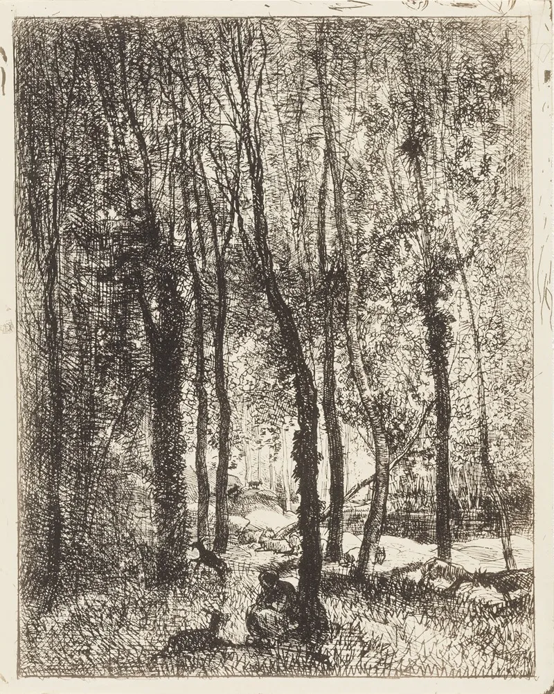 The Goatherd Girl by Charles François Daubigny - Canvas Print