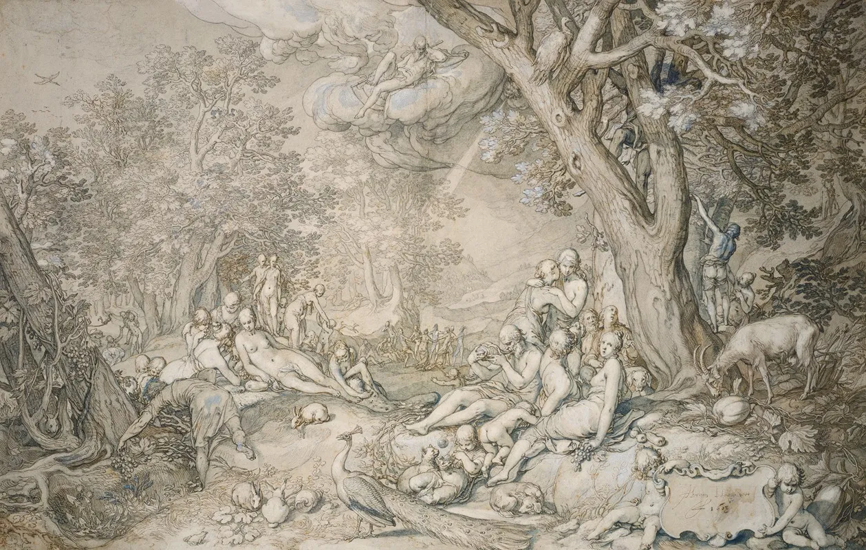 The Golden Age 15 by Abraham Bloemaert - Canvas Print