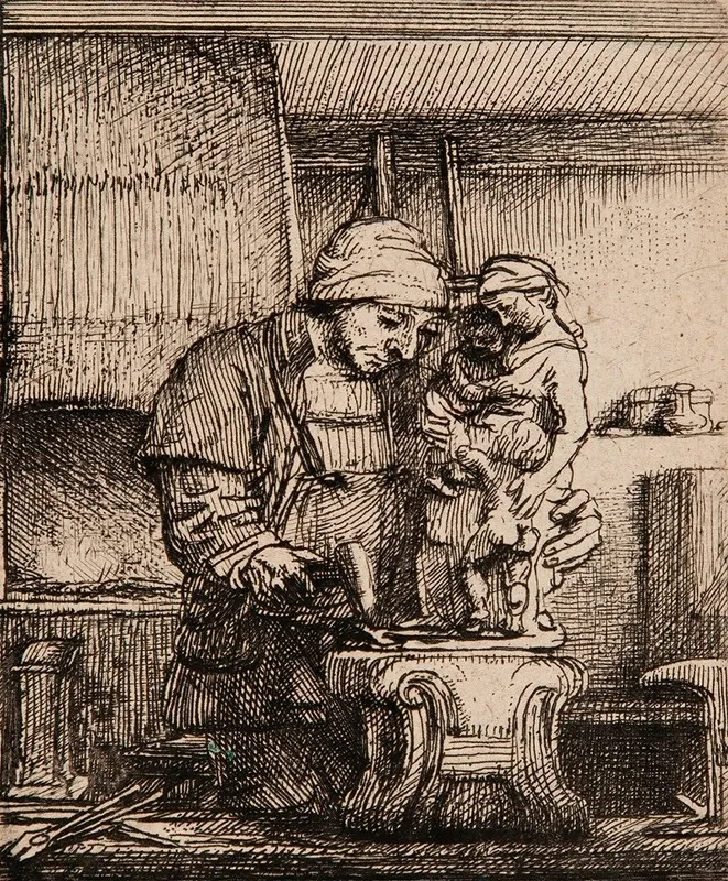 The Goldsmith by Rembrandt van Rijn - Canvas Print