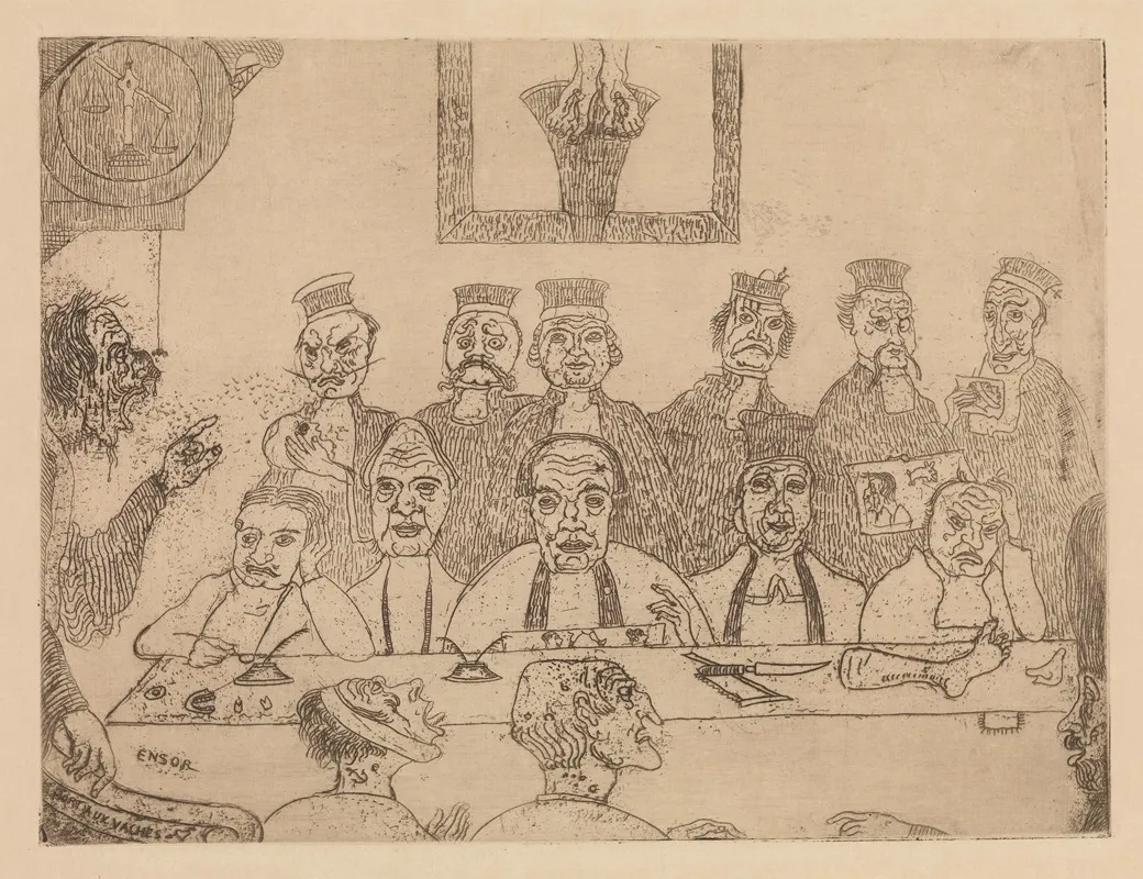 The Good Judges by James Ensor - Canvas Print