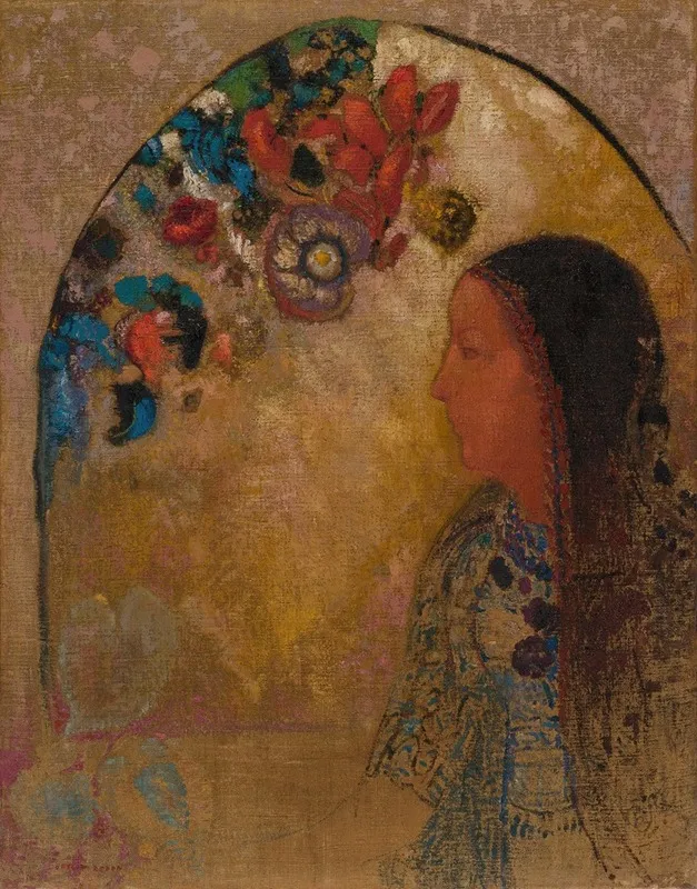 The Gothic Window by Odilon Redon - Canvas Print