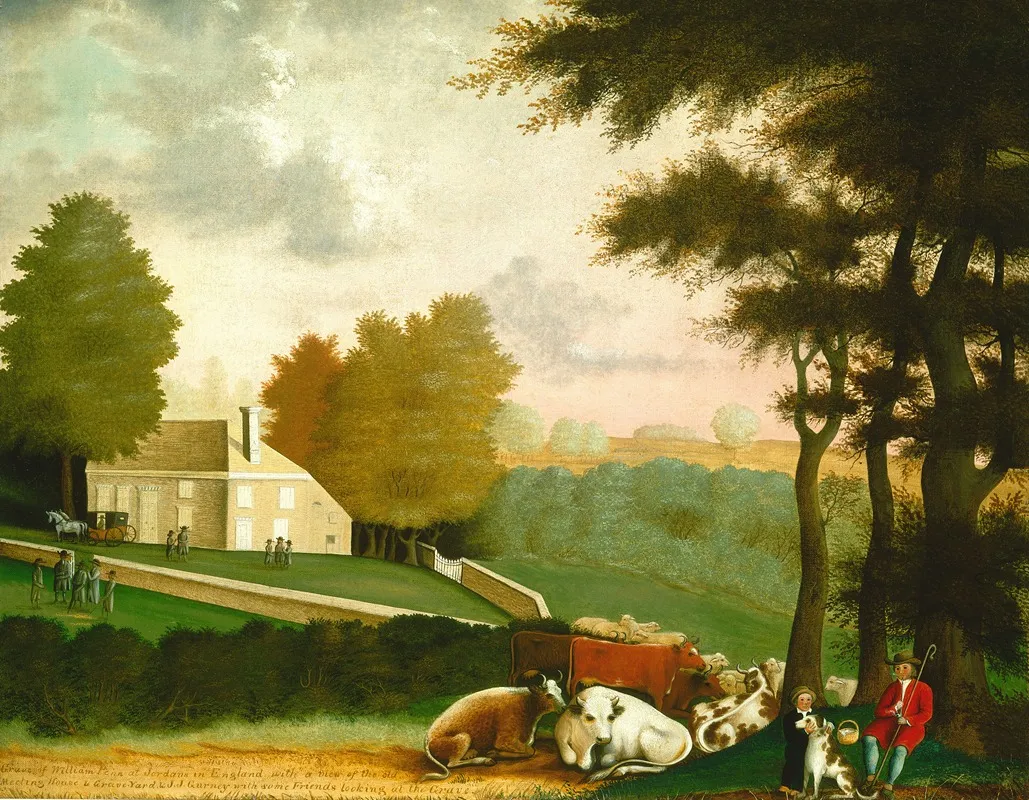 The Grave Of William Penn by Edward Hicks - Canvas Print
