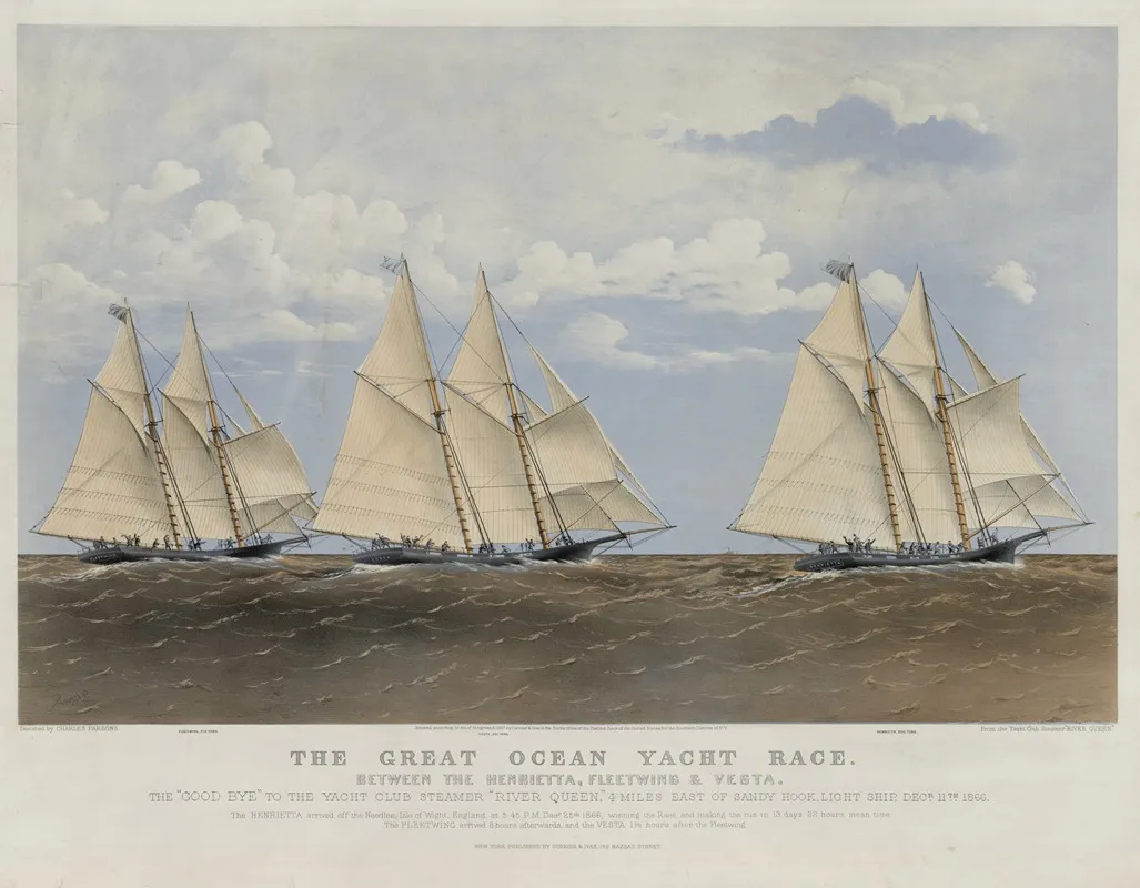 The Great Ocean Yacht Race Between The Henrietta Fleetwing Vesta