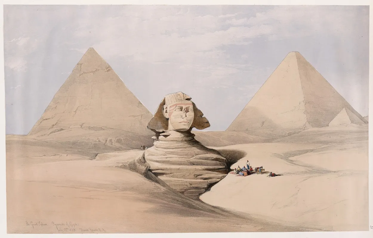 The Great Sphinx Pyramids Of Gizeh Giza July 17th 1839
